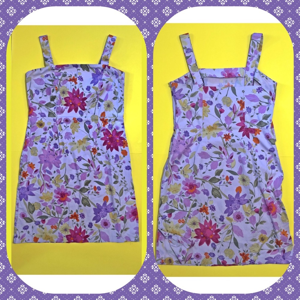 Sigrid Olsen sport vintage mini floral 90s dress